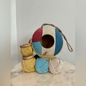 Birdhouse Decor Yarn Spool Sewing Room Craft Room Cottagecore